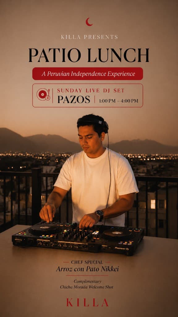 Sunday live DJ set with Pazos on the patio